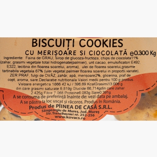 Biscuiți cookies cu merișoare și ciocolată 300g