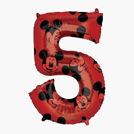 Balon folie cifra 5, Mickey