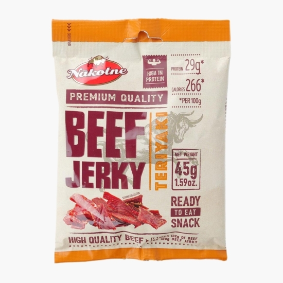 Snack carne de vită uscată și afumată Beef Jerky Teriyaki 45g