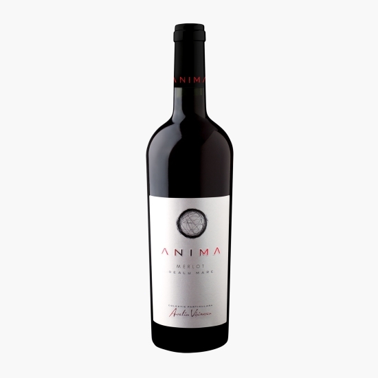 Vin roșu sec Merlot, 14.5%, 0.75l