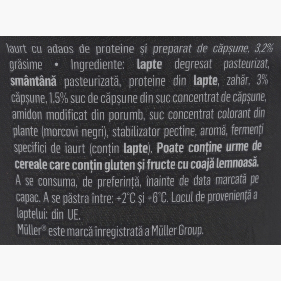 Iaurt cu 18g proteine și căpșuni 200g