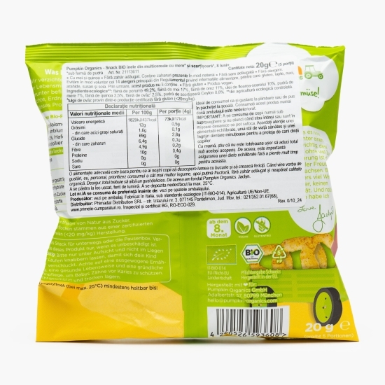  Snack eco inele din multicereale cu mere și scorțișoară, +8 luni, 20g