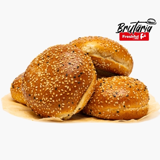 Chifle Burger Brioche cu semințe 4x60g