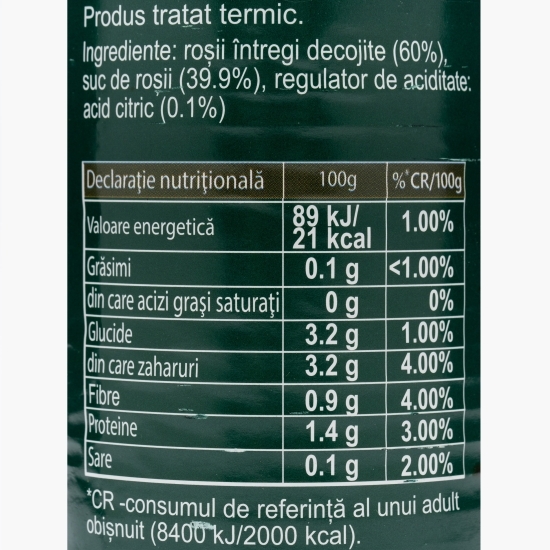 Roșii decojite întregi 425ml