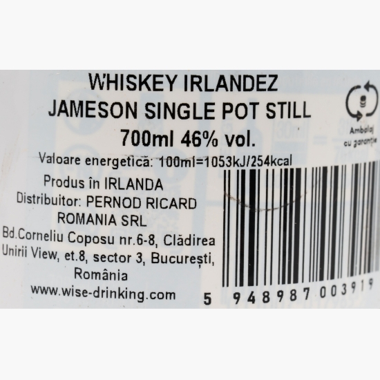 Whiskey Irish Single Pot Still, 46%, 0.7l