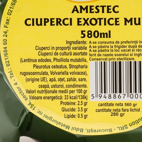 Amestec ciuperci exotice murate 580ml