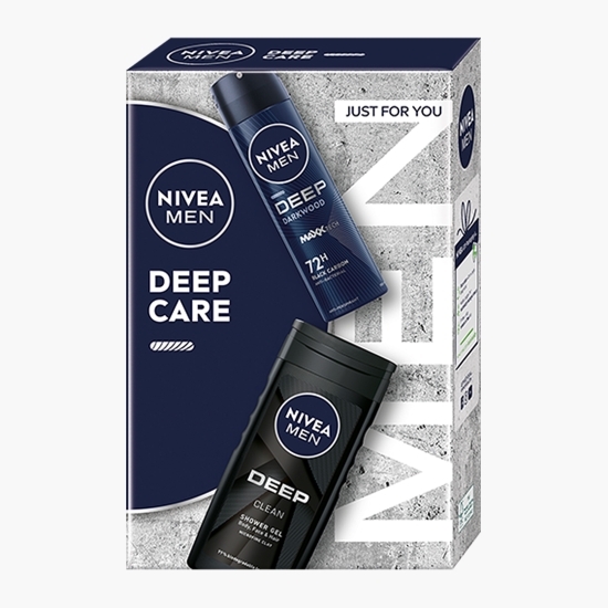 Set cadou: Gel de duș Men Deep 250m  + Deodorant spray Men Deep 150ml