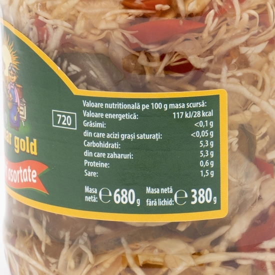 Murături asortate în oțet 720g