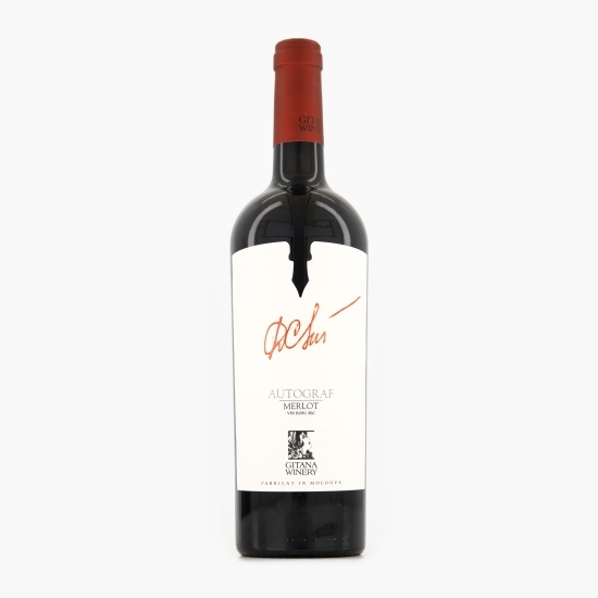 Vin roșu sec Merlot, 14%, 0.75l