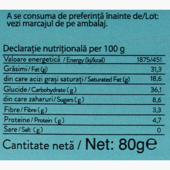 Drajeuri de ciocolată neagră și căpșuni, cu îndulcitor, fără zahăr adăugat 80g