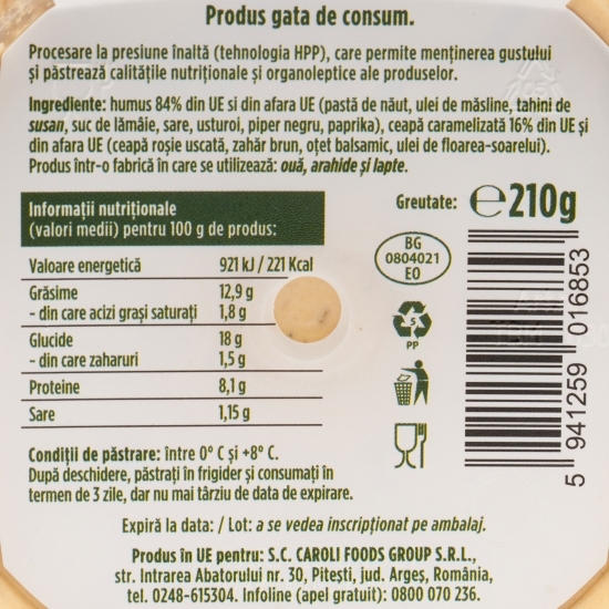 Humus cu ceapă caramelizată 210g