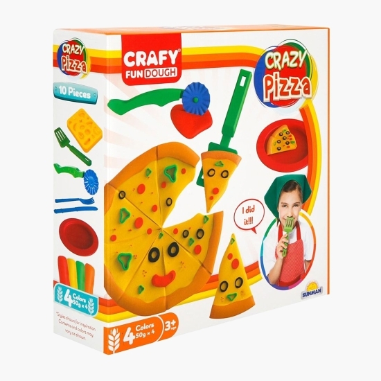 Set plastilină cu accesorii pentru pizza, +3 ani