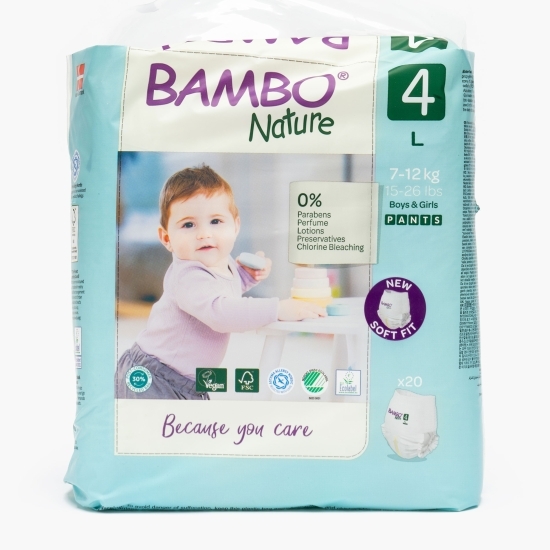 Scutece chiloțel Pants eco 0% clor mărimea 4, 7-12kg, 20 buc