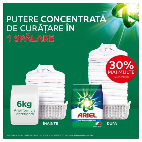 Detergent de rufe pudră  automat Whites+Colors, 80 spălări, 6kg