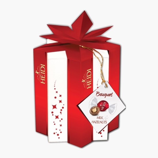 Praline din ciocolată lapte cu alune de pădure caramelizate 140g