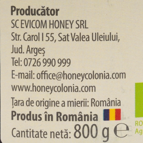 Miere de mană crudă eco 800g