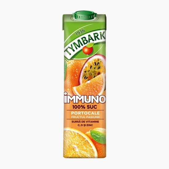 Băutură necarbogazoasă Immuno 100% portocale-fructul pasiunii 1l