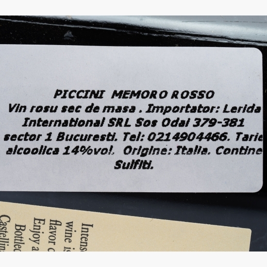 Vin roșu sec Memoro d'Italia, 14%, 0.75l