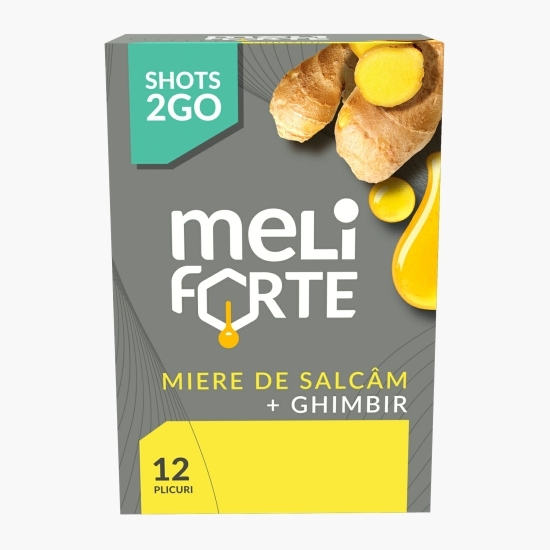 Miere de salcâm + ghimbir, 12 plicuri x 10g (120g)