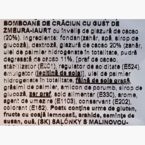 Bomboane de Crăciun pentru pom cu zmeură și iaurt 300g