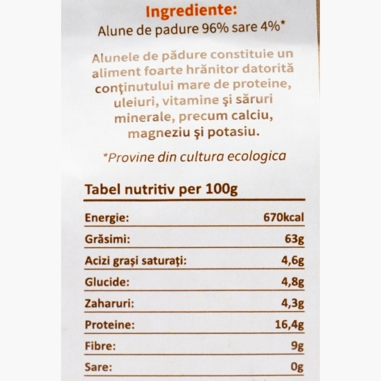 Alune de pădure crude eco 200g