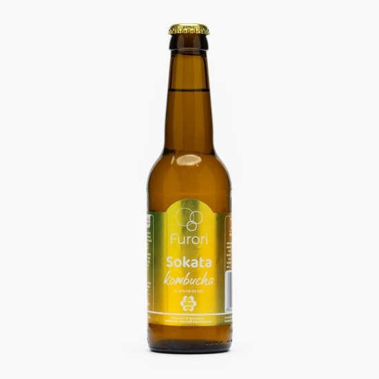 Băutură răcoritoare din kombucha cu aromă de soc 330ml