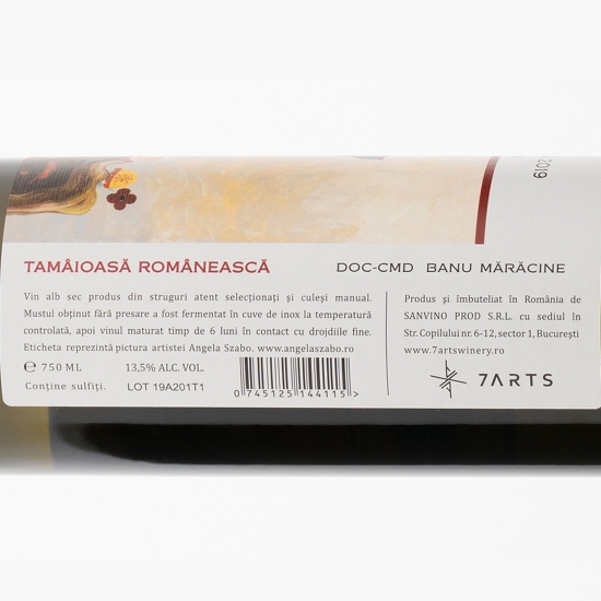 Vin alb sec Tămâioasă Românească, 13.5%, 0.75l