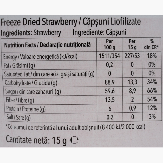 Căpșuni liofilizate 15g