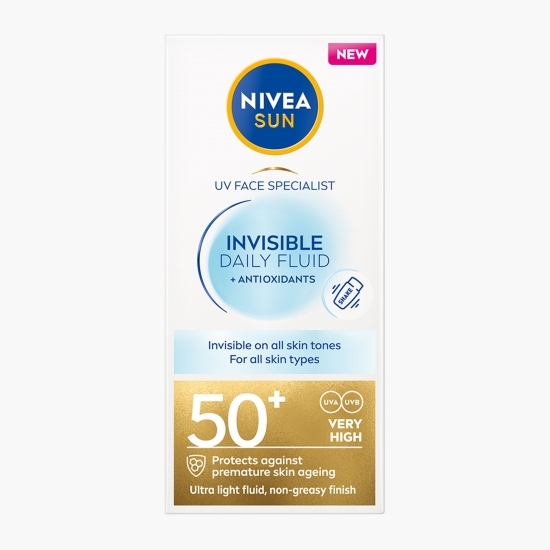 Fluid pentru ten cu antioxidanți și SPF50+ Invisible Daily Fluid 40ml