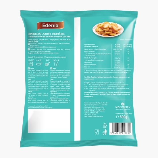 Rondele de cartofi, preprăjite 600g