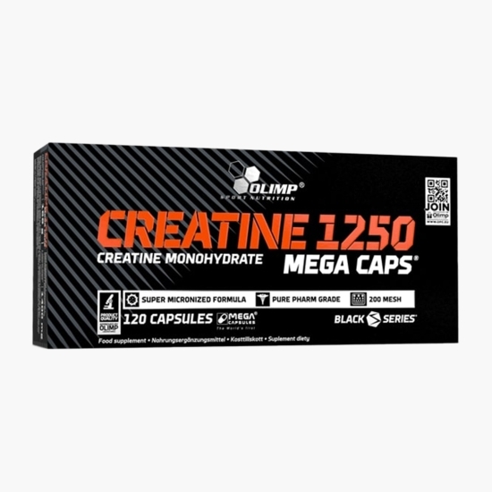 Creatină monohidrată micronizată 1250, 120 capsule