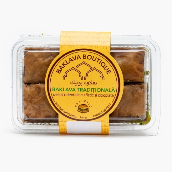 Baklava Tradițională cu fistic și ciocolată 250g