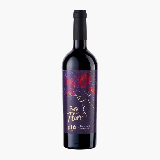 Vin roșu sec Fetească Neagră, 13.5%, 0.75l