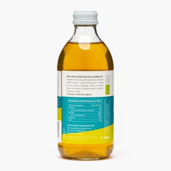 Kombucha eco cu mentă și lămâie verde 0.33l