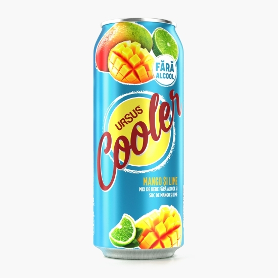 Bere blondă fără alcool cu aromă de mango și lime 4x0.5l (3+1)