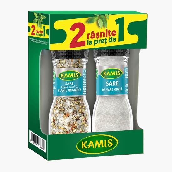 Râșnită sare 90g și sare plante aromatice 78g, 1+1