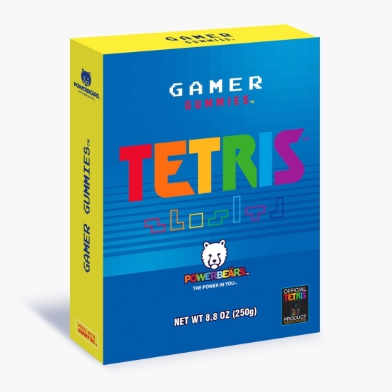 Jeleuri gumate Tetris cu 20% suc din fructe, vitaminele C și E, Gift Box 250g