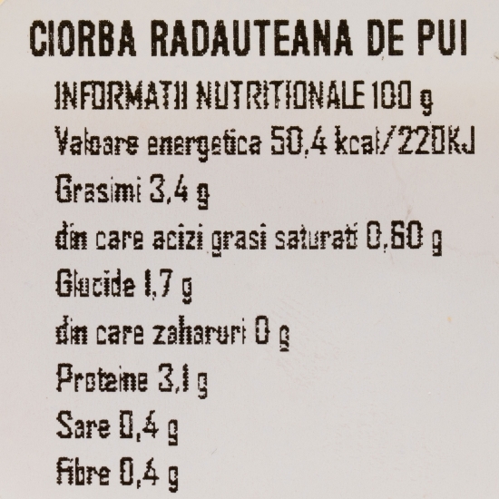 Ciorbă rădăuțeană de pui 400g