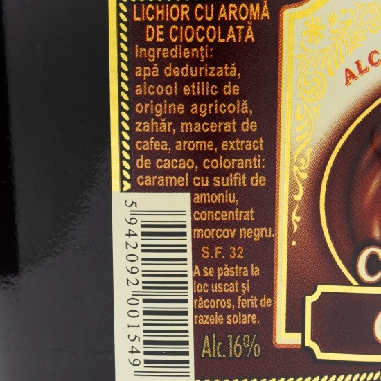 Lichior ciocolată 16% alc. 0.5l