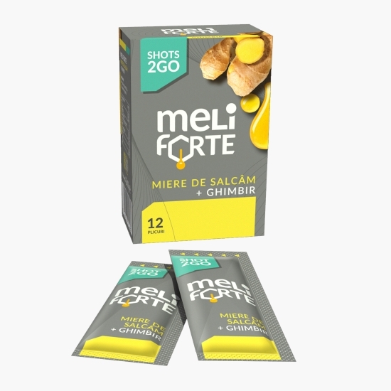 Miere de salcâm + ghimbir, 12 plicuri x 10g (120g)