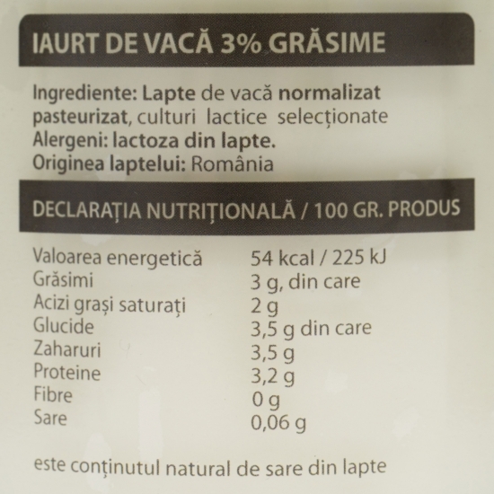 Iaurt 3% grăsime 280g