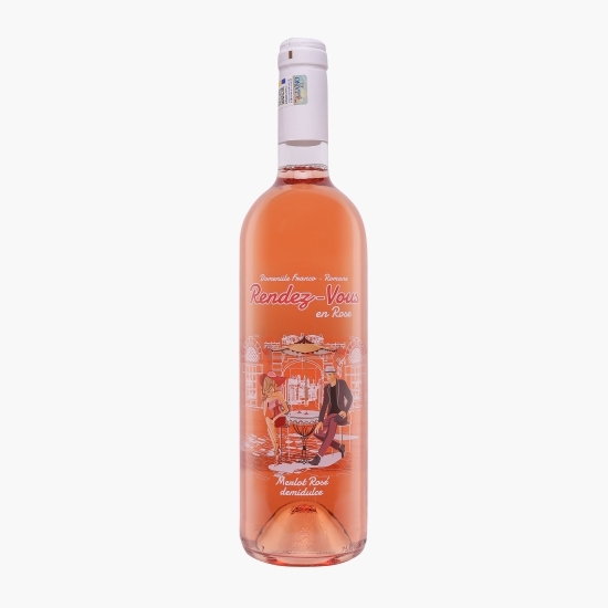 Vin rose demidulce Rendez Vous Merlot, 13.9%, 0.75l