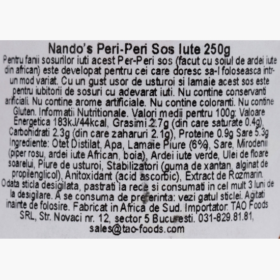 Sos Peri-Peri iute 250g