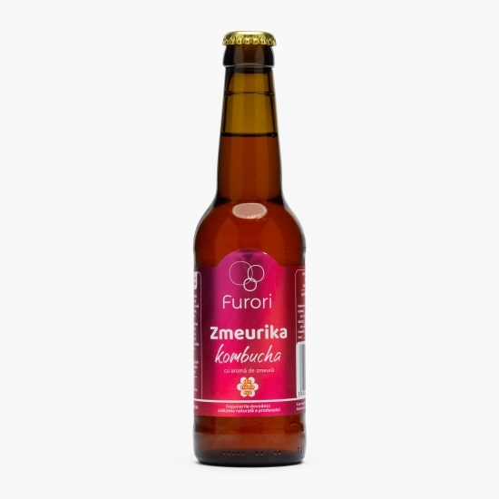 Băutură răcoritoare din kombucha cu aromă de zmeură 330ml