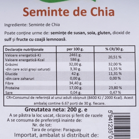 Semințe chia 200g