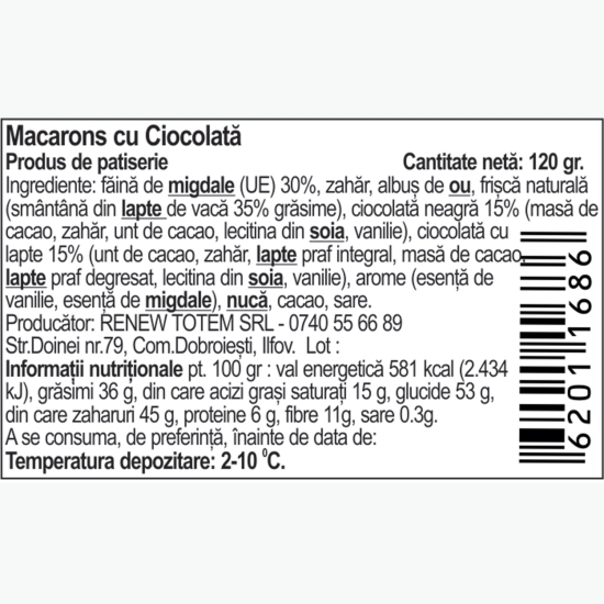 Macarons cu ciocolată 120g