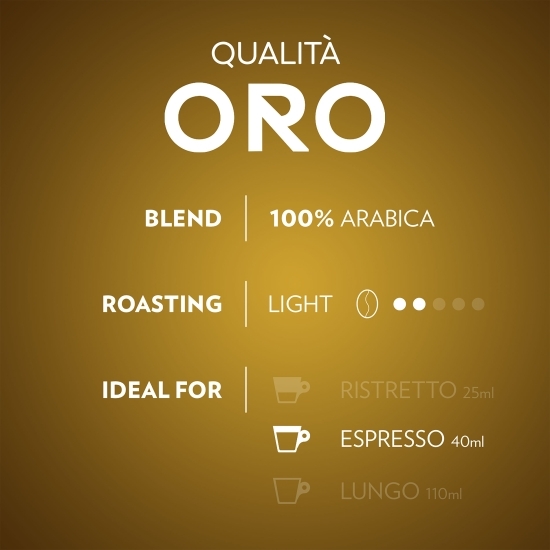 Qualita Oro, 10 băuturi, capsule cafea compatibile Nespresso 