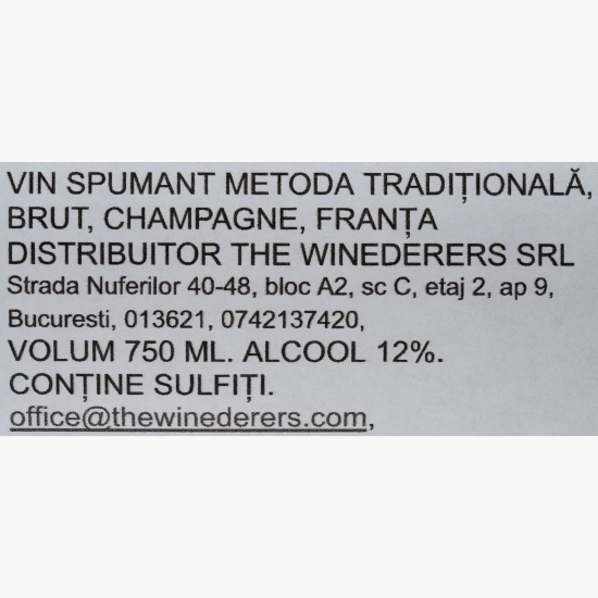 Șampanie Premier Cru alb brut, Jany Poret, 12%, 0.75l