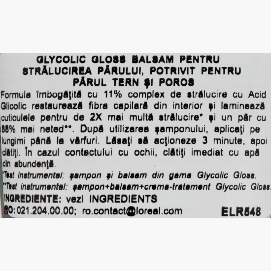 Balsam pentru strălucirea părului Glycolic Gloss, 150ml