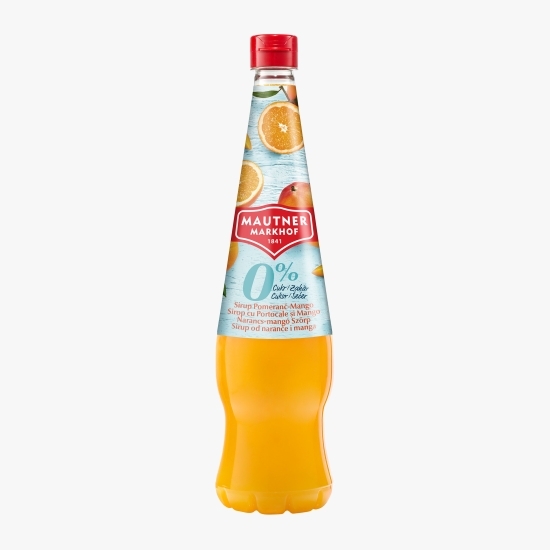 Sirop de portocale și mango, fără zahăr 0.7l